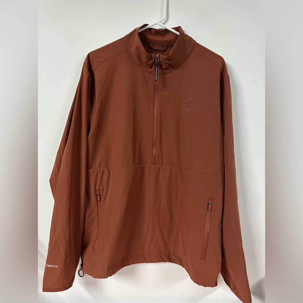 Reiss Castore Half Zip Dalton Water Repellent Track Jacket Size XL Orange Mens